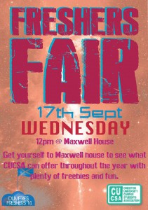 Freshers Fair this Wednesday!